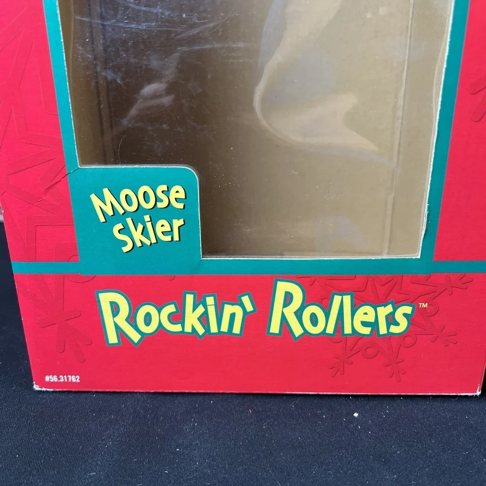 Vintage 2003 Dept 56 Rockin Rollers Moose Skier New Open Box - Works!